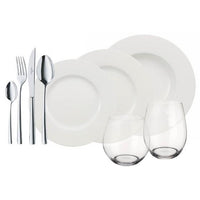 Wonderful World White Dinner Set For 4 People, 36 Pieces