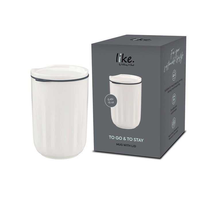 To Go & To Stay Mug With Lid 450 ml