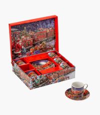 Sparkling Christmas Coffee Cups 11cm Set of 6