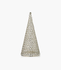 Sparkling Christmas Tree with Led Lights Silver M 41cm