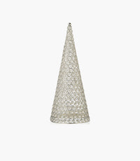 Sparkling Christmas Tree with Led Lights Silver L 51cm