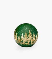 Sparkling Christmas Green Glass Ball L 14.5cm