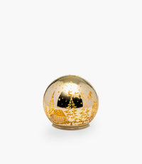 Sparkling Christmas Gold Glass Ball M 11cm