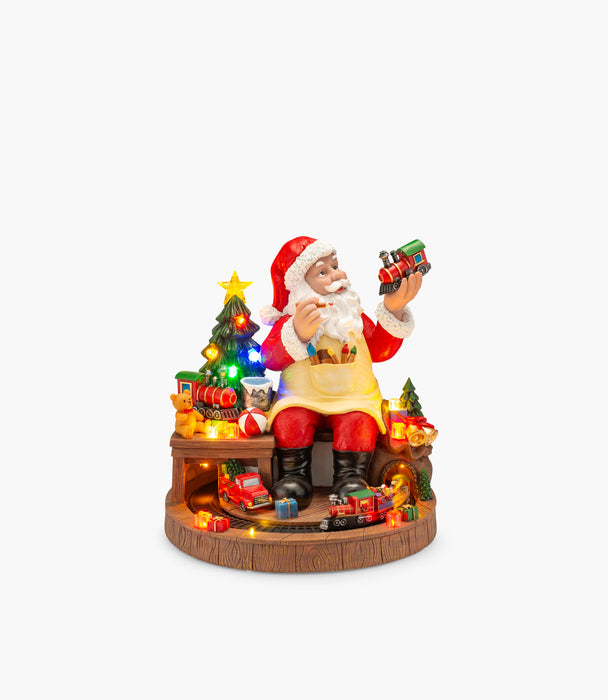 Santa Workshop Music Box 40x41Cm