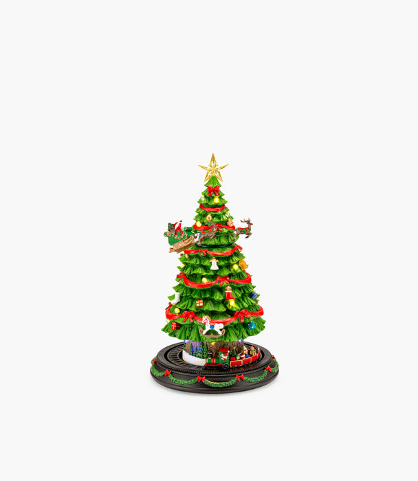Winter Whimsy Large Music Box Tree 49x23Cm
