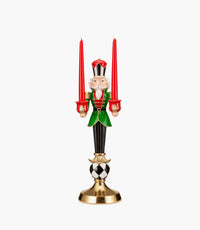 Winter Whimsy Candel holder Nutcracker 25Cm