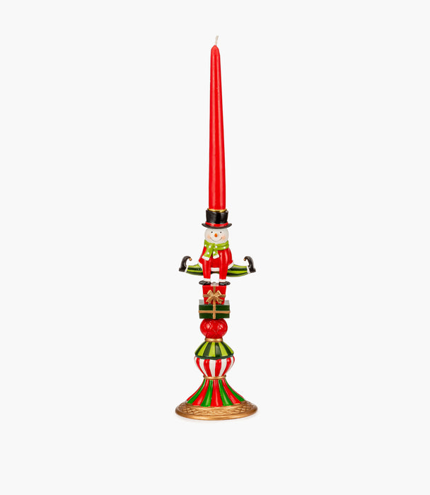 Winter Whimsy Snowman Fun Candle Holder 27Cm