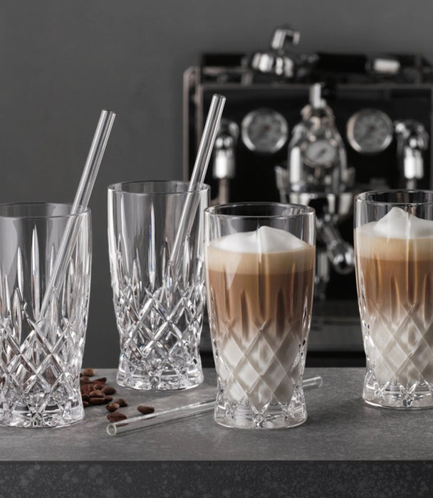 Noblesse Latte Macchiato Set of 4 with Glass Straws