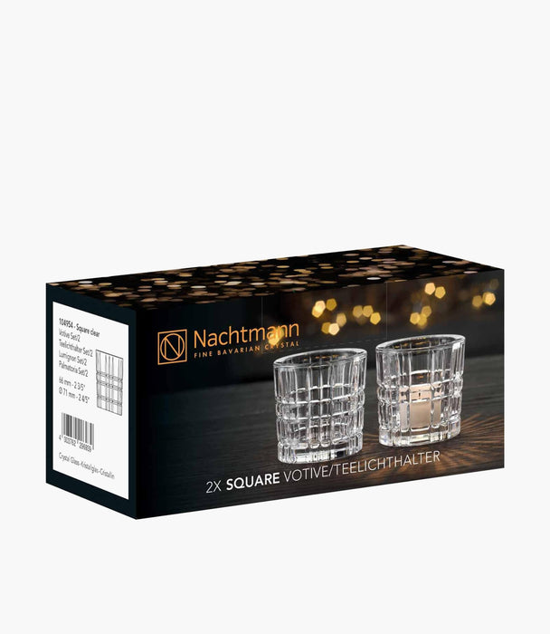 Square Clear Votive 2 pcs