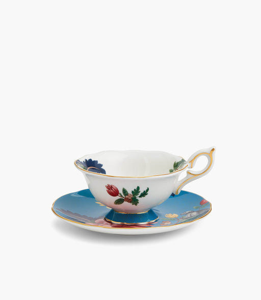 Wonderlust Sapphire Garden Teacup and Saucer - Roomours UAE