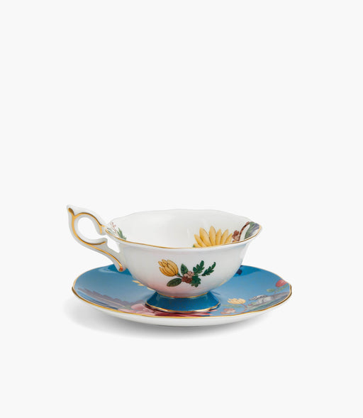Wonderlust Sapphire Garden Teacup and Saucer - Roomours UAE