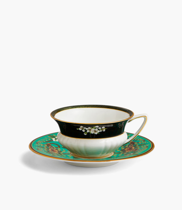 Wonderlust Emerald Forest Teacup and Saucer