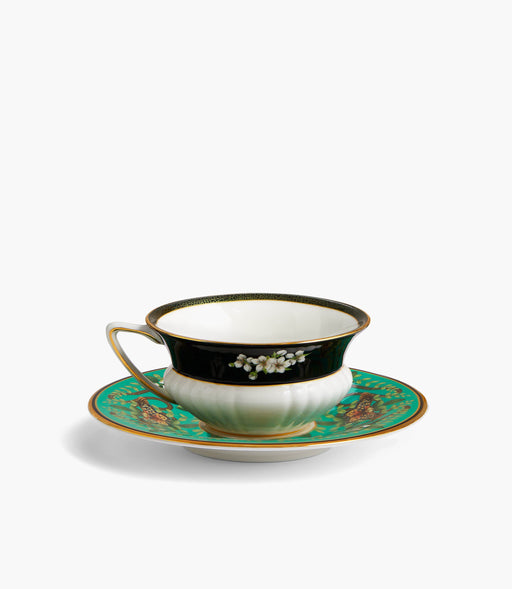 Wonderlust Emerald Forest Teacup and Saucer - Roomours UAE
