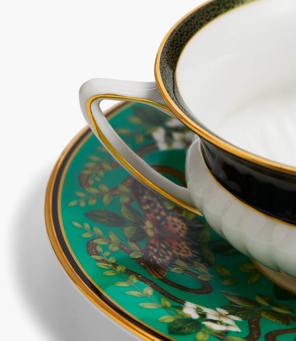 Wonderlust Emerald Forest Teacup and Saucer - Roomours UAE
