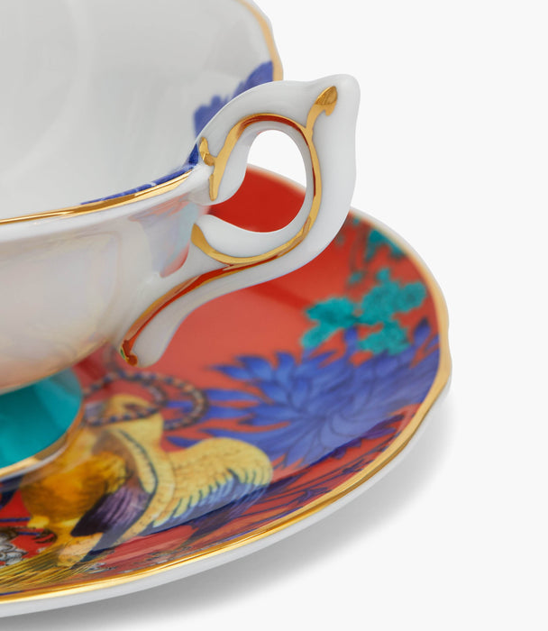 Wonderlust Golden Parrot Teacup and Saucer - Roomours UAE