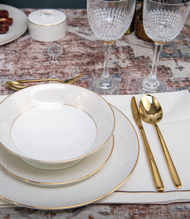 Stiletto Pvd Gold 30 Pieces Cutlery Set - Roomours UAE