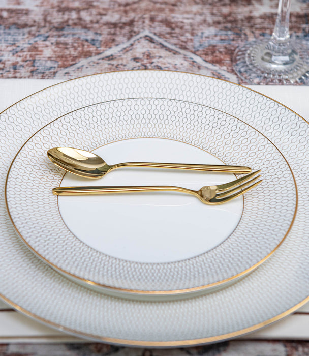 Stiletto Pvd Gold 30 Pieces Cutlery Set - Roomours UAE