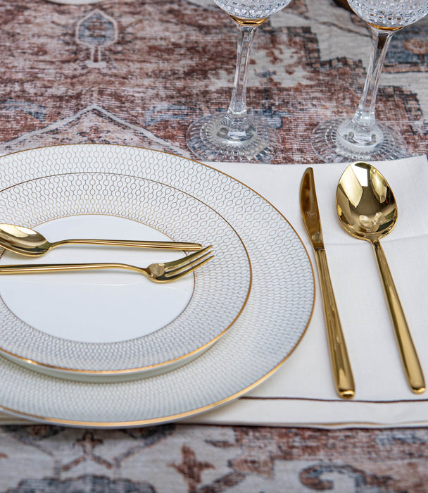 Stiletto Pvd Gold 30 Pieces Cutlery Set - Roomours UAE