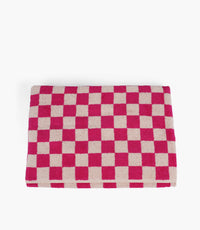 Chess Pink Cotton Throw 100x180cm