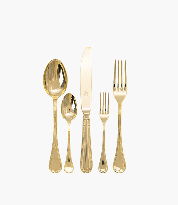Rubans Pvd Gold 30 Pieces Cutlery Set - Roomours UAE