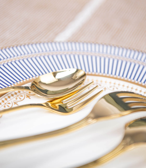 Rubans Pvd Gold 68 Pieces Cutlery Set - Roomours UAE