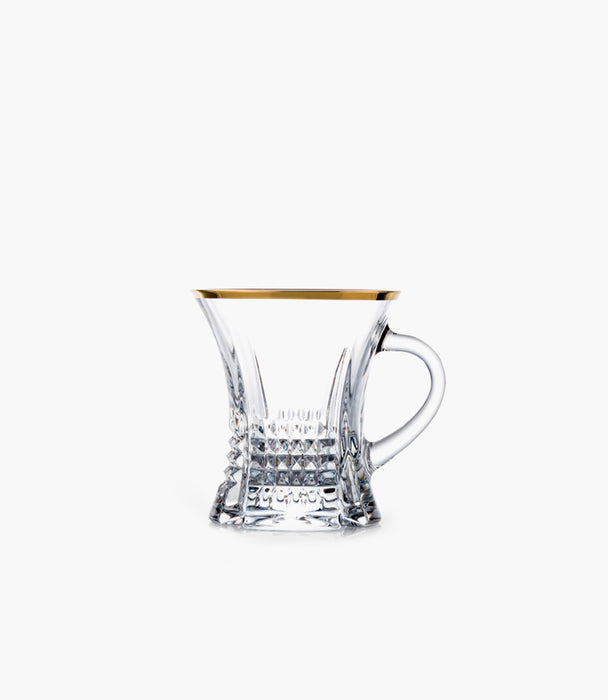 Diamond Gold Tea Cup Set of 2