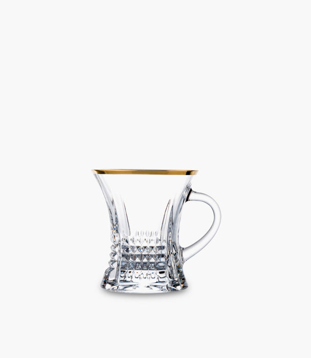 Diamond Gold Tea Cup Set of 2