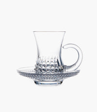 Diamond Tea Cup w/Saucer Set of 2