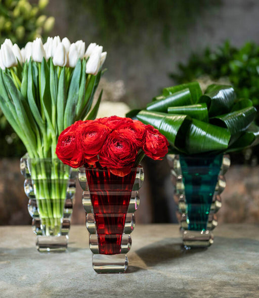 Adria Vase Green 25cm - Roomours UAE