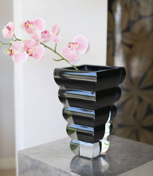 Vase 25 Cm Adria Black - Roomours UAE
