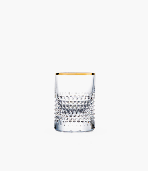 Diamond Gold Shot Glasses Set of 2