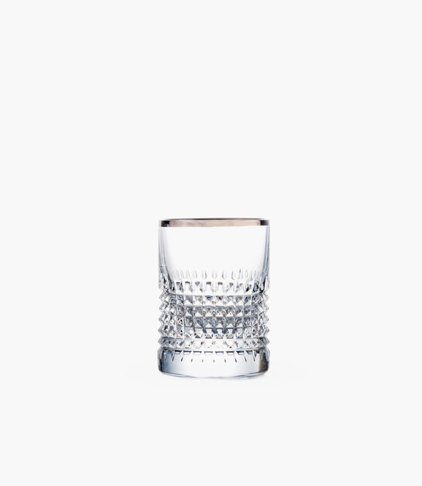 Diamond Platinum Shot Glasses Set of 2