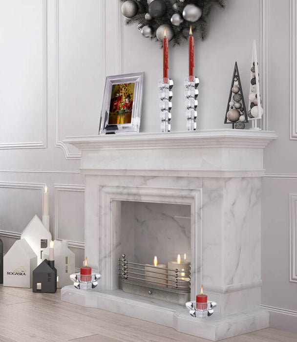 شمعدان آدريا كريستالي شفاف - 13 سم