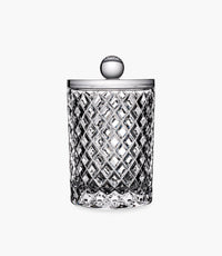 صندوق سوليتير كريستالي شفاف مع غطاء ومقبض - 16 سم