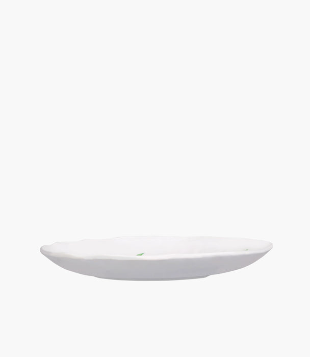 Flower 23 cm Salad Plate Melamine White Color 1pc