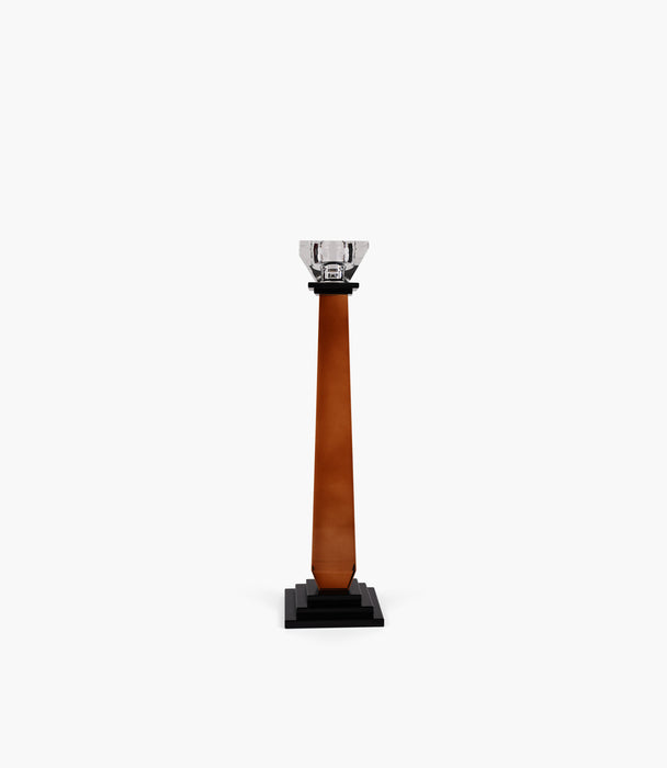 Taper Candle Holder Big D/Amber 9*9*34cm