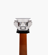 Taper Candle Holder Big D/Amber 9*9*34cm