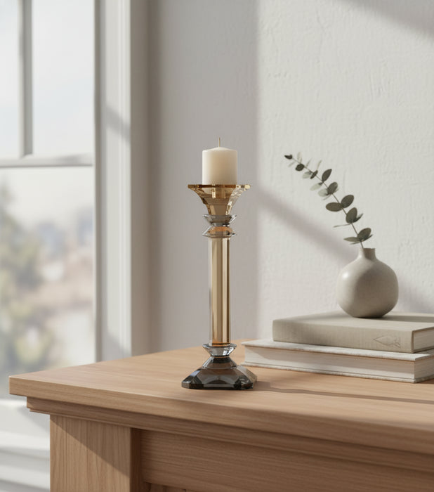 Candle Holder Amber Small 11.8*11.8*36cm