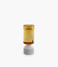 Tealight Holder Amber Medium 6*6*16cm