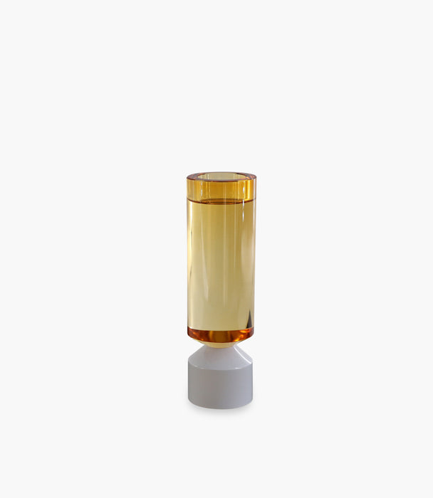 Tealight Holder Amber Big 6*6*20cm