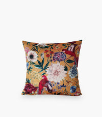 وسادة فلورال مخمل ملوّنة برسمة طيور وأزهار - 45×45 سم