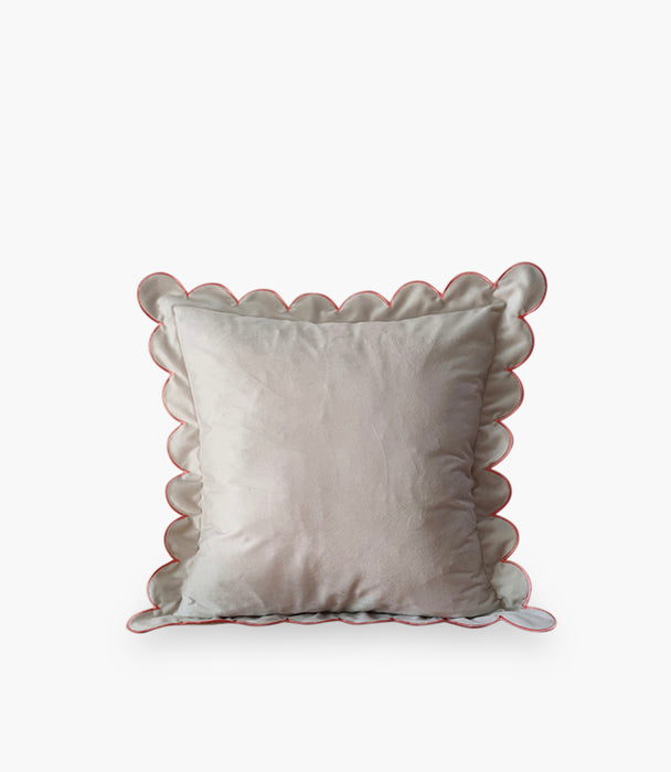 Wavy Edge Beige Cushion 45*45cm