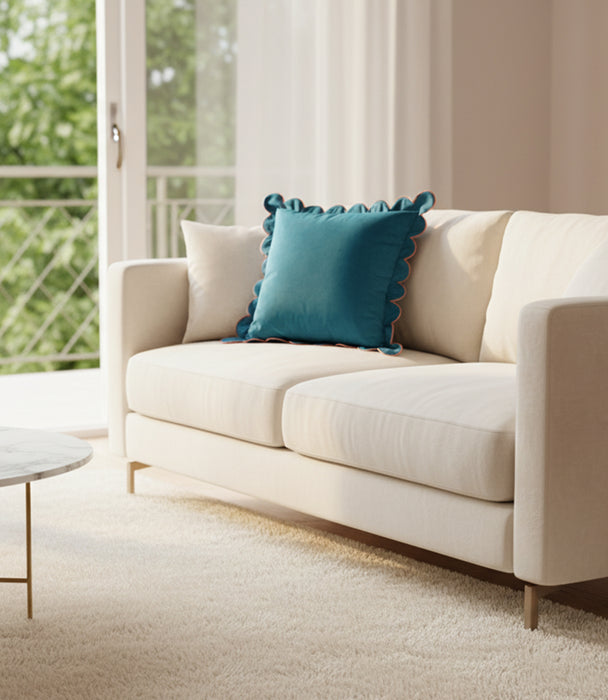 Wavy Edge Blue Cushion 45*45cm