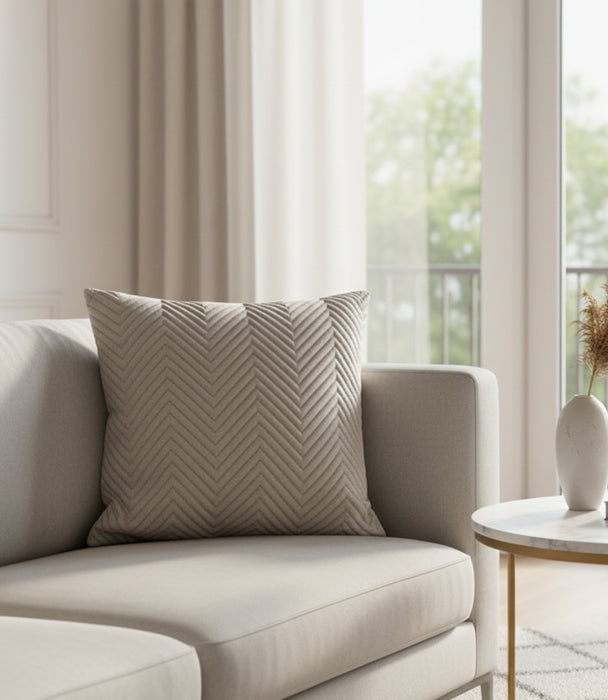 Diagonal Cushion Beige 45*45cm