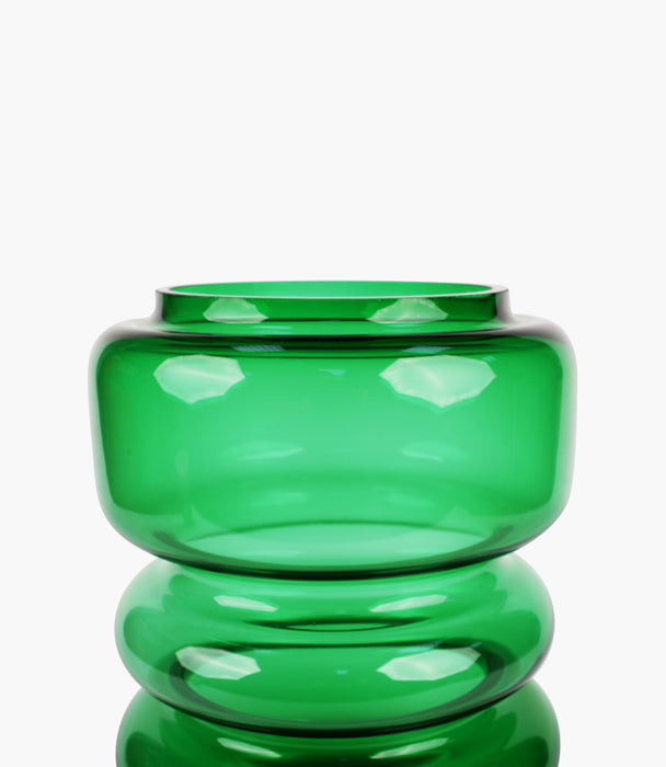 Contour Green Glass Vase 21*21*30cm