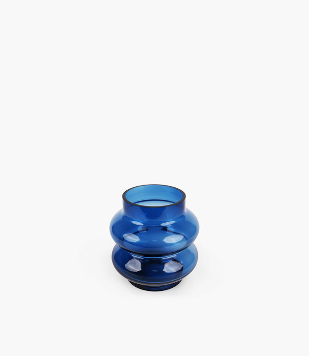 Contour Blue Glass Vase 20*20*20.5cm