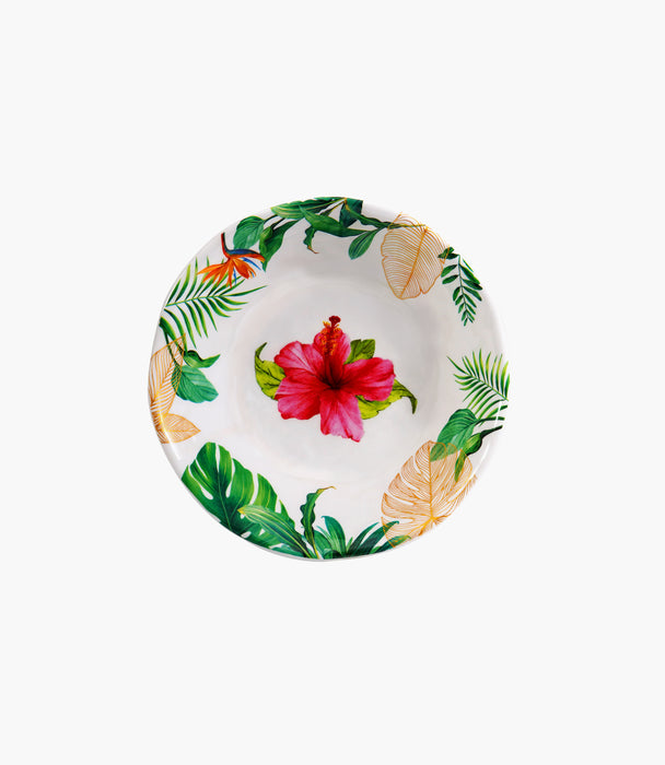 Flower Melamine Red Bowl 18 Cm 1Pc