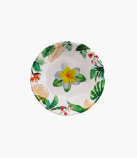 Flower Melamine White Bowl 18 Cm 1Pc