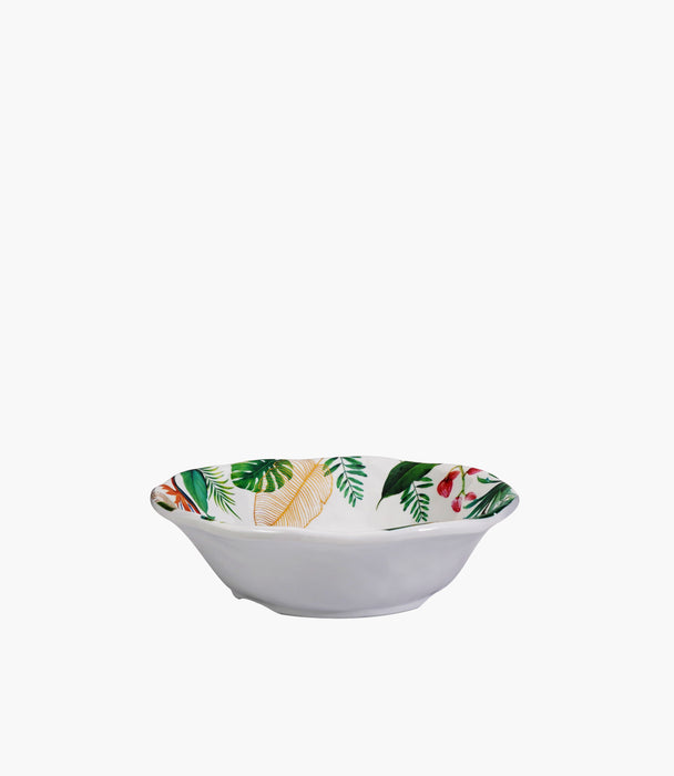 Flower Melamine White Bowl 18 Cm 1Pc