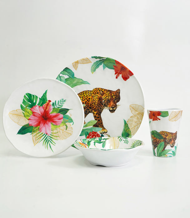 Flower Melamine White Bowl 18 Cm 1Pc